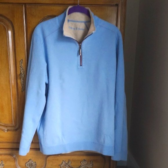 Tommy Bahama Flip Coast Half-Zip Reversible Sweatshirt - Picture 3 of 8